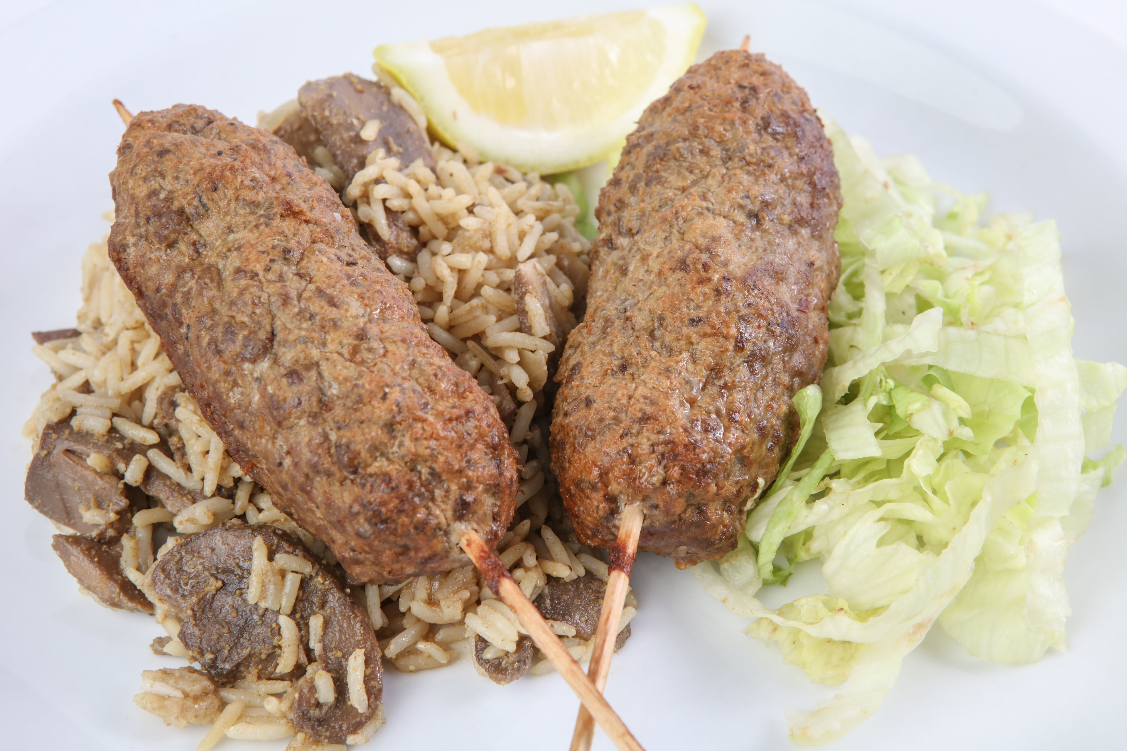Beef Kofta with Mushroom Pilau