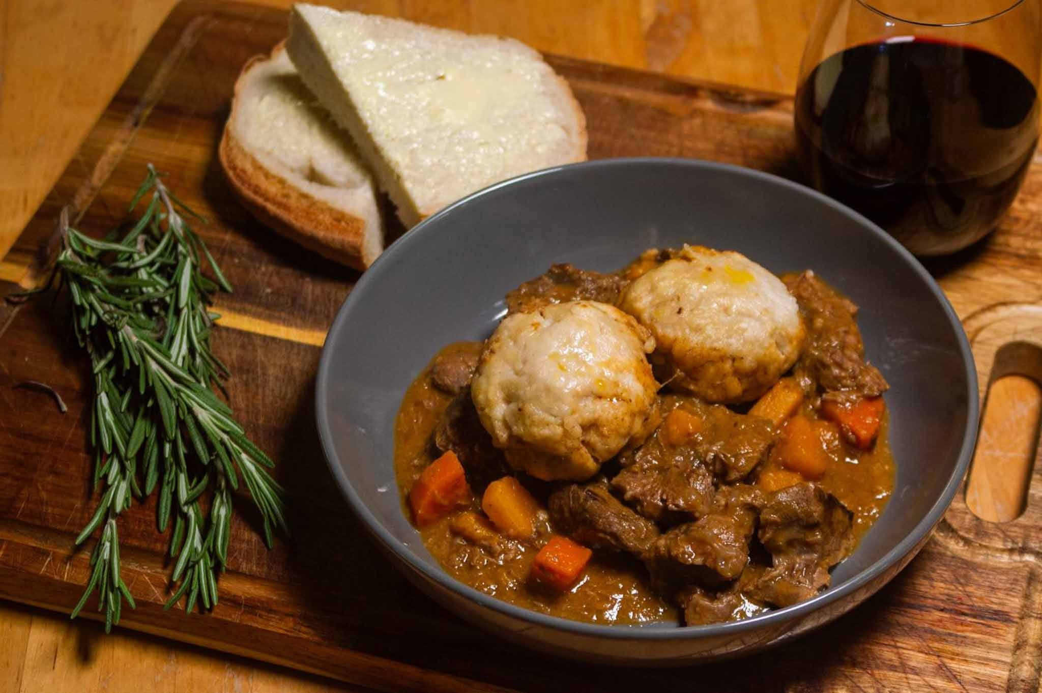 Beef Stew with Homemade Dumplings