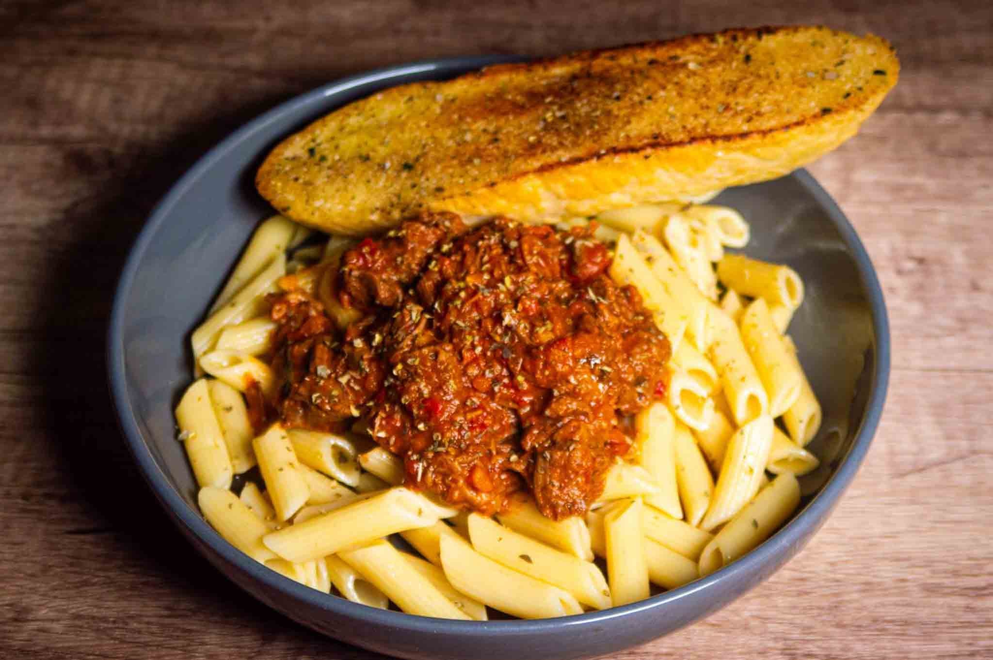Braised Beef Ragu with penne