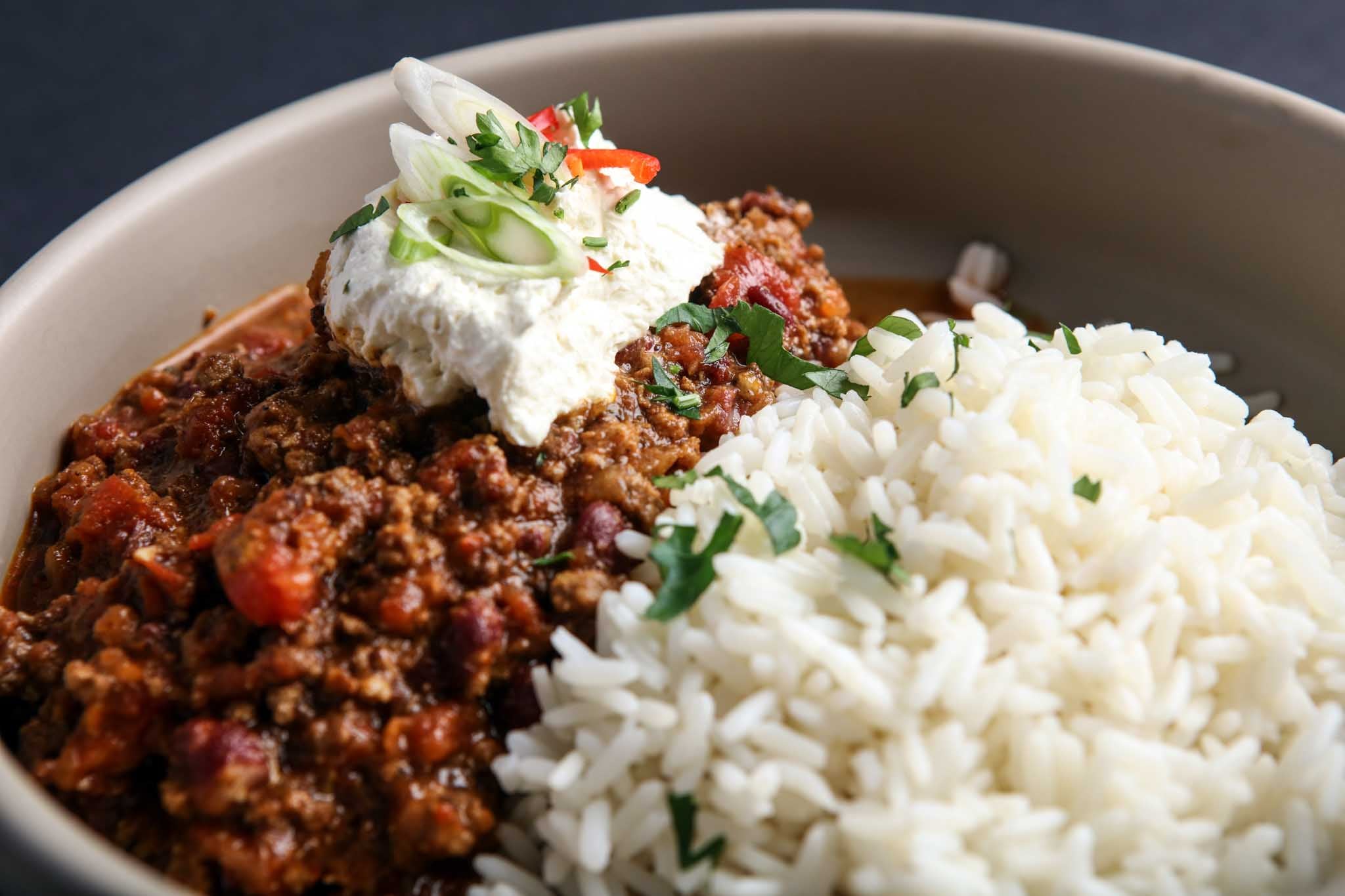 Chilli Con Carne & Rice