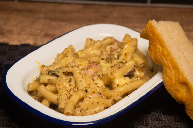 Creamy Gammon and Mushroom Macaroni Bake
