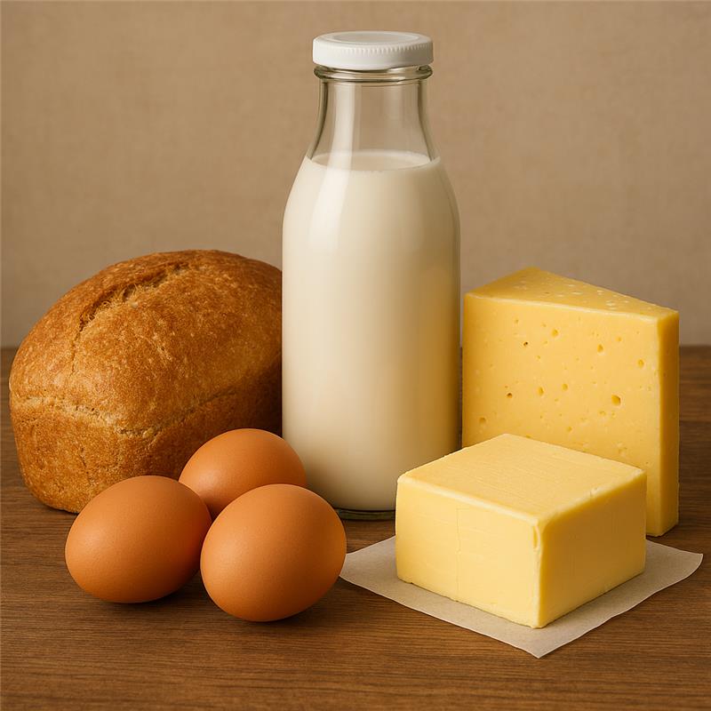 Staple Pack (Option: Semi-Skimmed & White Bread)