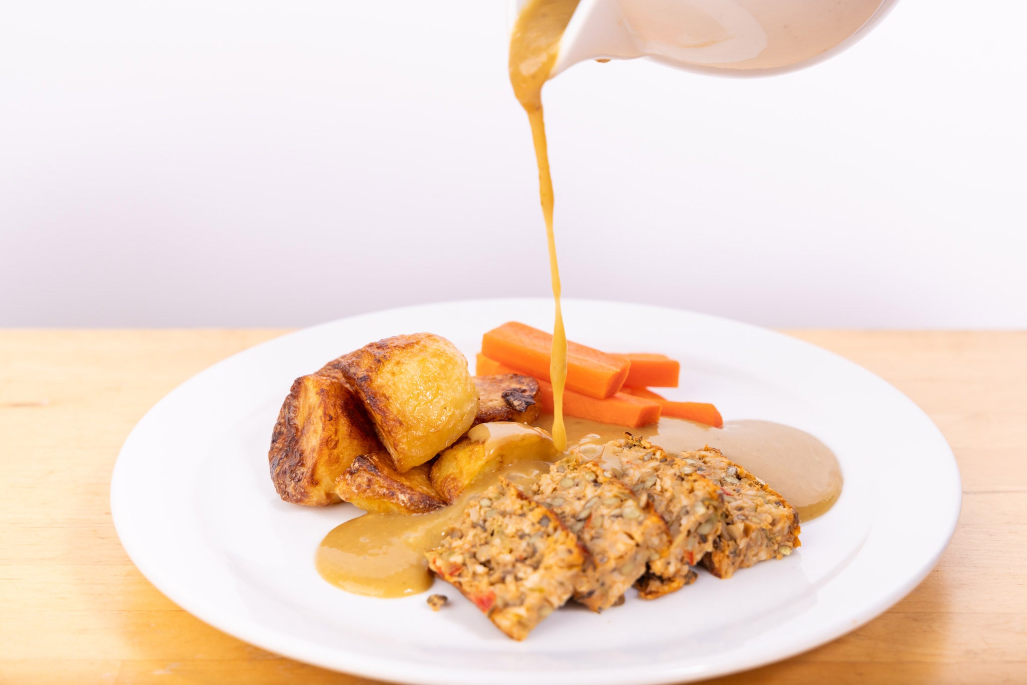 Lentil and Oat Roast Dinner
