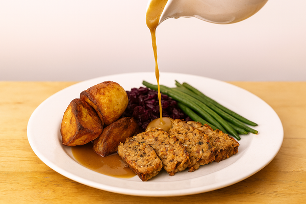 Lentil and Oat Roast Dinner