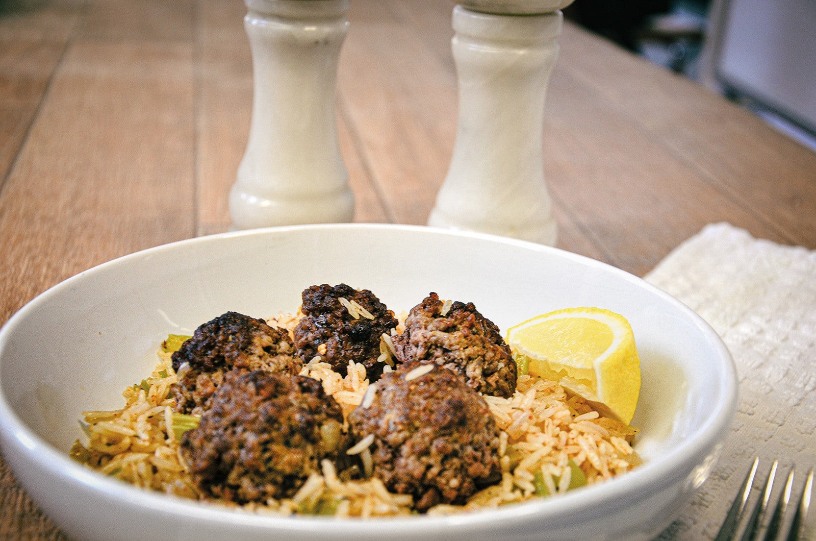 One Pot Cajun Style Beef Meatballs with Rice