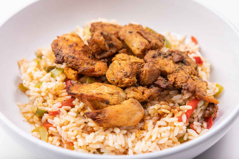 Smoked Paprika Chicken with Roasted Pepper Rice